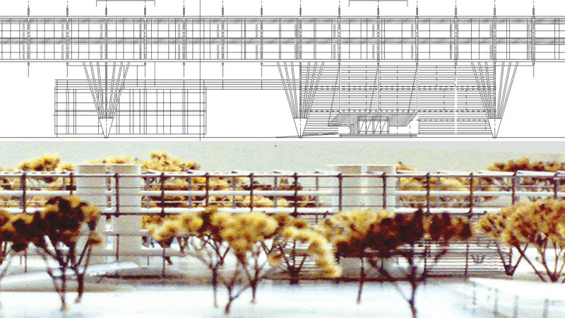 Architectural Presentation Model Iconic Federal Administration Building Complex